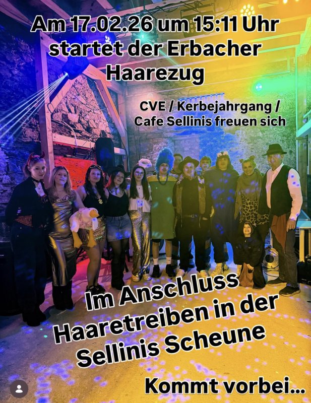 Erbacher Haaretreiben in der Sellinis Scheune